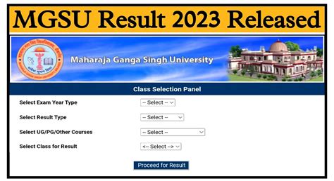 www.univindia.net mgsu result name wise